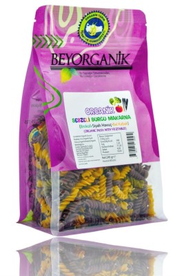 Beyorganik Sebzeli Burgu Makarna (Ispanak - Pancar - Balkabağı) 240 gr