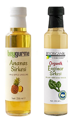 Beyorganik Detoks & Ferah İçim Sirke Seti (Ananas + Enginar) * 2'li Doğal Fermente - 1