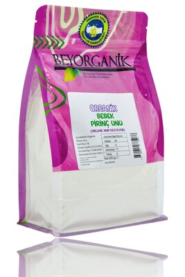 BEYORGANİK Organik Bebek Pirinç Unu %100 Organik – Katkısız, Glutensiz, Ek Gıda Dönemi İçin - 1