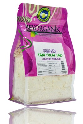 Beyorganik Organik Tam Yulaf Unu 500gr %100 Yerli Yulaf - 500 gr