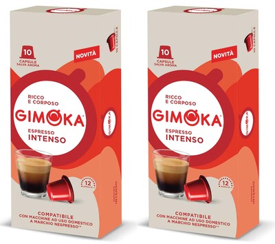 Gimoka Intenso Kapsül Kahve 10 X 2 Yoğunluk : 12 (Nespresso® makineleri ile uyumlu)