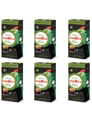 Gimoka Nespresso Uyumlu Alüminyum Kapsül Kahve Brasile 10'lu - Yoğunluk 8 (6 ADET)