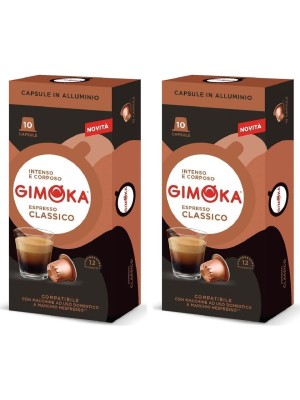 Gimoka Nespresso Uyumlu Alüminyum Kapsül Kahve Classico 10'lu - Yoğunluk 12 (2 ADET)