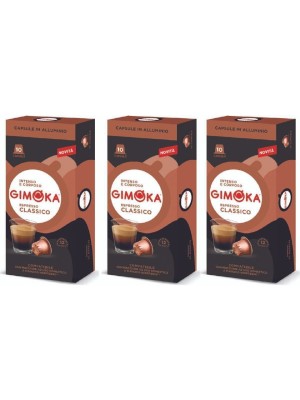 Gimoka Nespresso Uyumlu Alüminyum Kapsül Kahve Classico 10'lu - Yoğunluk 12 (3 ADET)