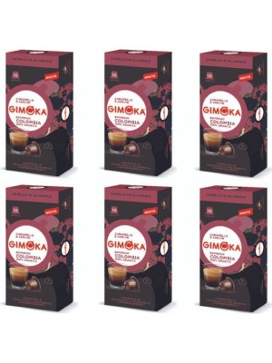 Gimoka Nespresso Uyumlu Alüminyum Kapsül Kahve Colombia 10'lu - Yoğunluk 7 (6 ADET)