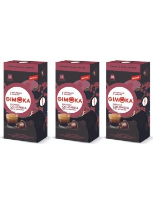 Gimoka Nespresso Uyumlu Alüminyum Kapsül Kahve Colombia 10'lu - Yoğunluk 7 (3 ADET)