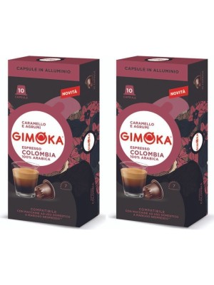 Gimoka Nespresso Uyumlu Alüminyum Kapsül Kahve Colombia 10'lu - Yoğunluk 7 (2 ADET)