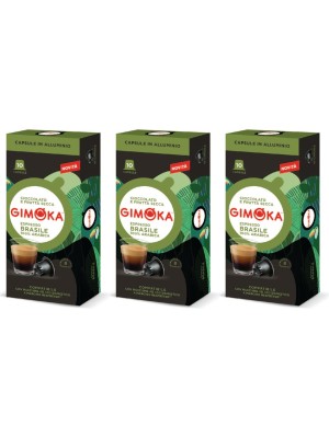 Gimoka Nespresso Uyumlu Alüminyum Kapsül Kahve Brasile 10'lu - Yoğunluk 8 (3 ADET)