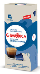 Gimoka - Gimoka Decaffeinato Kafeinsiz Kapsül Kahve 10'lu Yoğunluk : 7 (Nespresso® makineleri ile uyumlu)