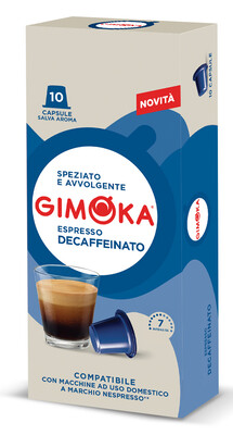 Gimoka Decaffeinato Kafeinsiz Kapsül Kahve 10'lu Yoğunluk : 7 (Nespresso® makineleri ile uyumlu)