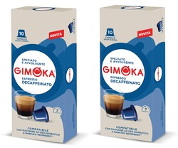Gimoka - Gimoka Decaffeinato Kafeinsiz Kapsül Kahve 10 x 2 Yoğunluk : 7 (Nespresso® makineleri ile uyumlu)