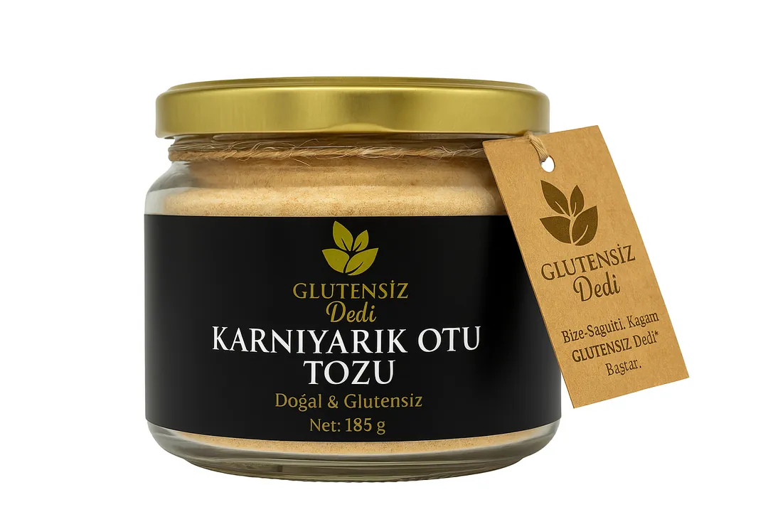 Glutensiz Karnıyarık Otu Tozu 185 g – Glutensiz Dedi
