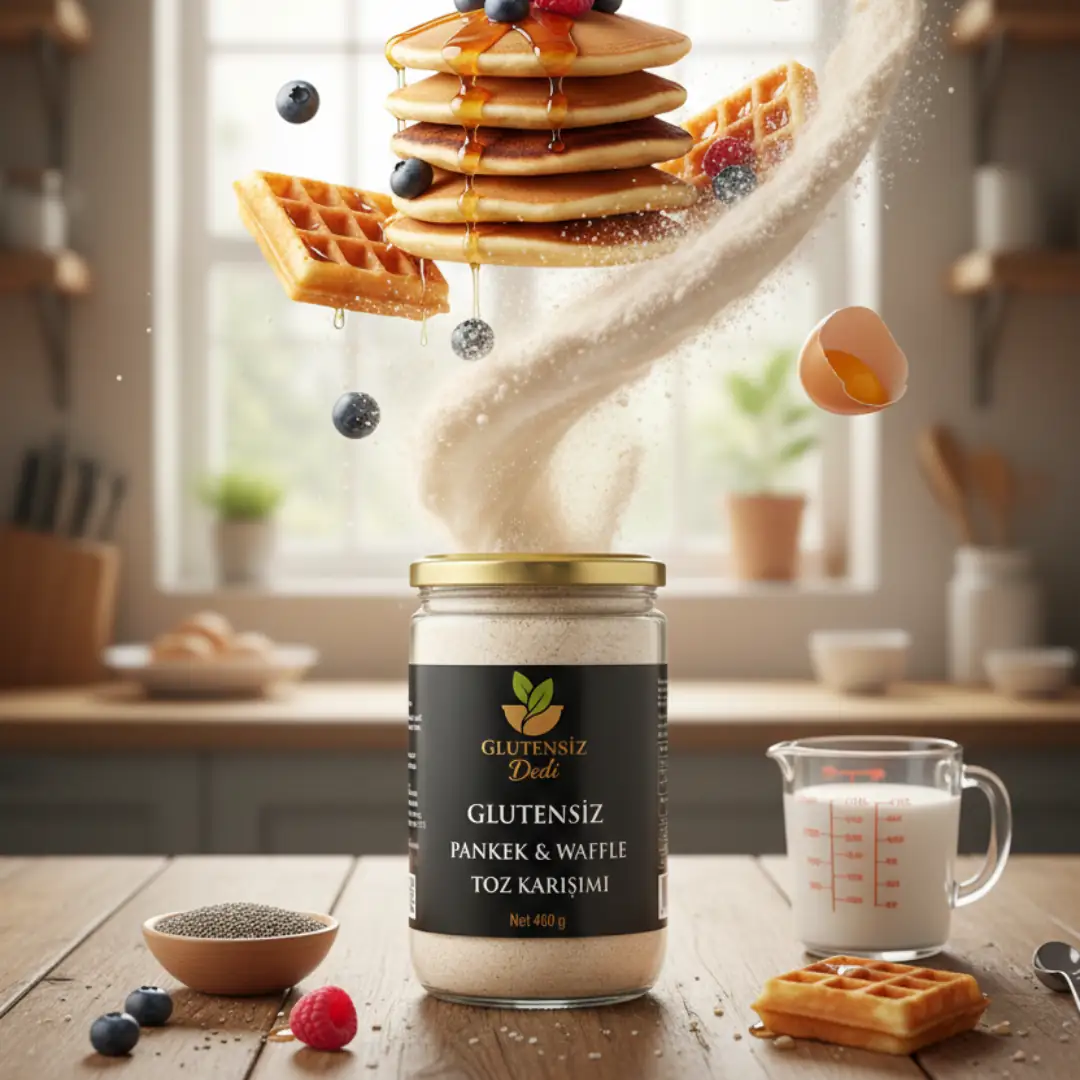 Glutensiz Pankek & Waffle Toz Karışımı (400 g) - Glutensiz Dedi