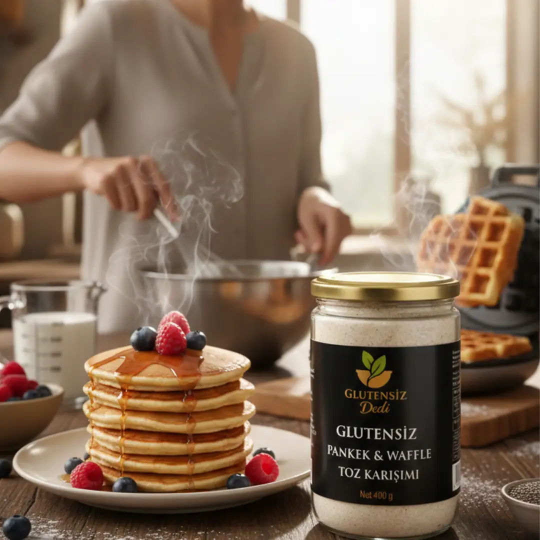 Glutensiz Pankek & Waffle Toz Karışımı (400 g) - Glutensiz Dedi