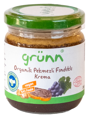 Grünn Organik Üzüm Pekmezli Fındık Kreması 200 gr - 1