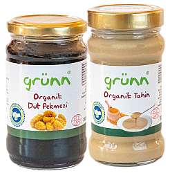 Grünn - Grunn Organik Tahin 300 gr + Dut Pekmezi 380 gr 