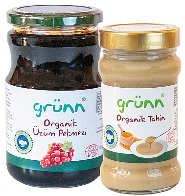 Grünn Organik Tahin 300 gr + Üzüm Pekmezi 850 gr