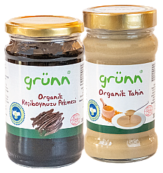 Grünn - Grünn Organik Tahin + Keçiboynuzu Pekmezi 380 gr