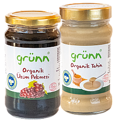Grünn - Grünn Tahin 300 gr + Üzüm Pekmezi 380 gr 