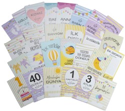 Mine Memory Bebek Anı Kartları 40 adet - Çiçekli - 2