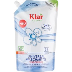 Klar - Klar Organik Sabun Cevizi Özlü Sıvı Çamaşır Deterjanı (Kokusuz) 1,5l Eko-Ambalaj