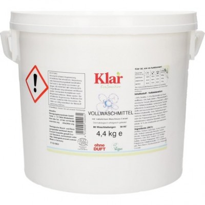 Klar Organik Çamaşır Makine Yıkama Tozu (Beyaz + Renkli) 4,4 kg