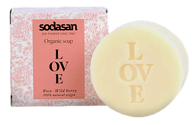 Sodasan Organik Sabun Gül ve Yabani Çilek - Hediyelik (AŞK - LOVE) - 1