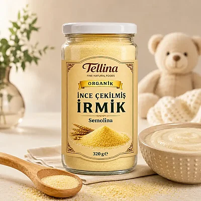 Tellina Organik Bebek İrmiği 320 gr - İnce Çekilmiş - 3