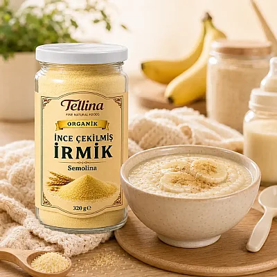 Tellina Organik Bebek İrmiği 320 gr - İnce Çekilmiş - 5