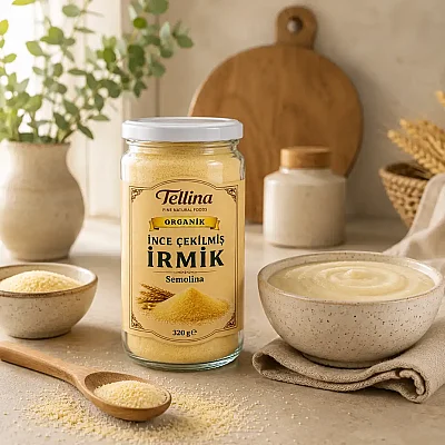 Tellina Organik Bebek İrmiği 320 gr - İnce Çekilmiş - 6