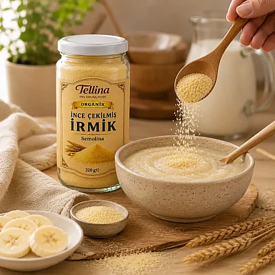 Tellina Organik Bebek İrmiği 320 gr - İnce Çekilmiş - 7