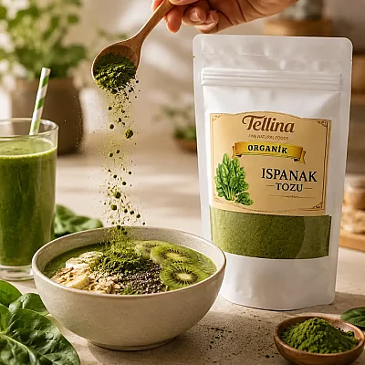 Tellina Organik Ispanak Tozu 165 gr - 8