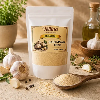 Tellina Organik Sarımsak Tozu 165 gr - 3