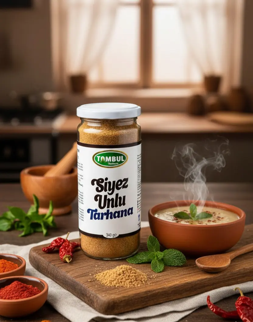 Tombul Siyez Unlu Tarhana 340 gr cam ambalaj