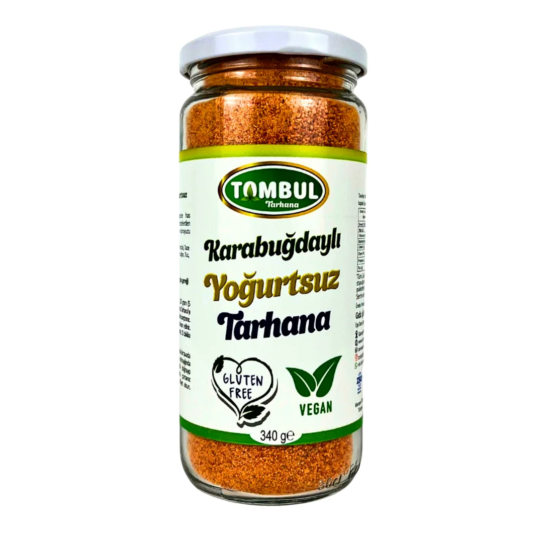 Tombul Karabuğday Unlu Yoğurtsuz (VEGAN) Tarhana 340 gr cam ambalaj