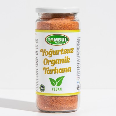 Tombul Organik Yoğurtsuz Vegan Tarhana 380 g cam ambalaj - 2