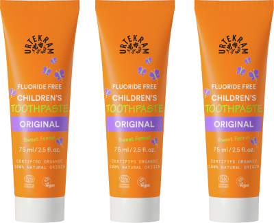 Urtekram Organik Çocuk Diş Macunu - Tatlı Rezene 3'lü Avantaj Paketi (3x75 ml)