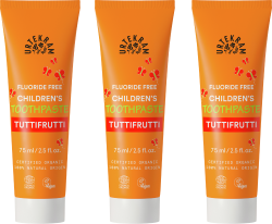 Urtekram - Urtekram Organik Çocuk Diş Macunu - Tutti Furutti 3'lü Avantaj Paketi (3x75 ml)